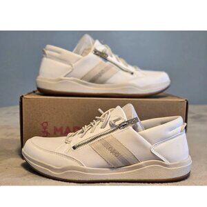 Ryka Carefree Zip Slip-On Canvas Leather Cushioned Sport Lifestyle Court Shoe